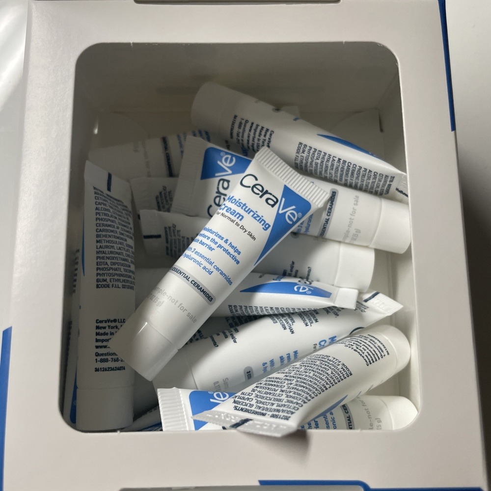 CeraVe Moisturizing Cream 0.17oz 5g Lot of 15 Travel Sample Size Tubes NEW 15ct